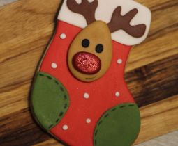 Galleta Fontdant Calcetín Rudolf